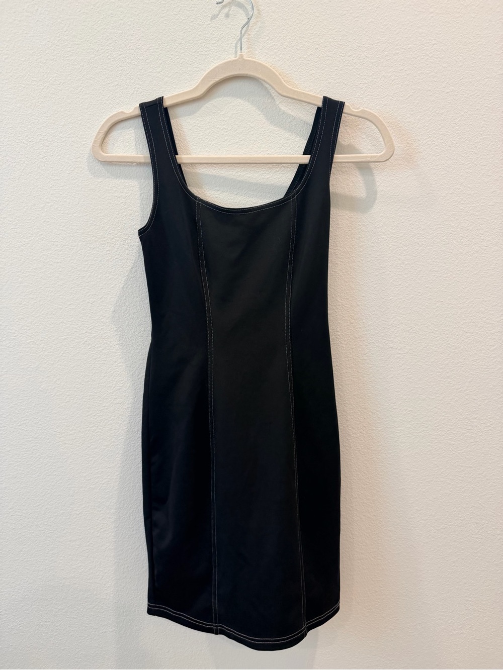 Forever 21 Black Tank Mini Dress with Contrast Stitching
